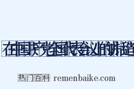 在中国共产党全国代表会议上的讲话造句是什么意思的图片